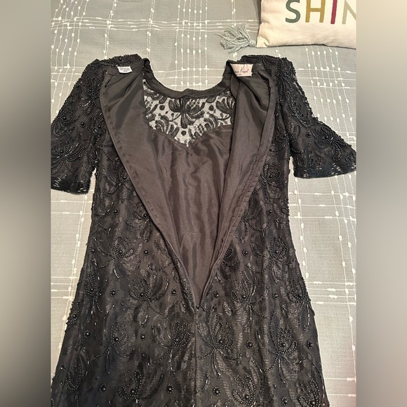 VTG Laurence Kazar black beaded dress - Picture 16 of 16